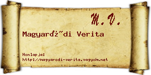 Magyaródi Verita névjegykártya